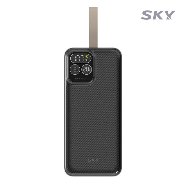 스카이 필 22.5W 고속 충전 LCD잔량표시 30000mAh 대용량 보조배터리 PD30 USB C타입 갤럭시 아이폰 캠핑 차박