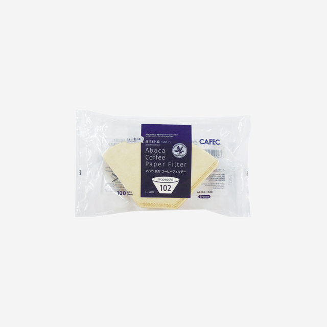 카펙 아바카 부채꼴 커피 필터 4컵 브라운 (100p)