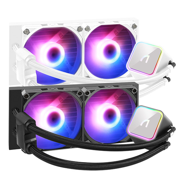 ABKO NCORE T240 풀체인지 ARGB 수냉 쿨러 블랙