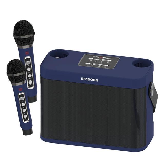 블루투스 듀얼 노래방 무선 마이크 SK1000N + 미러볼