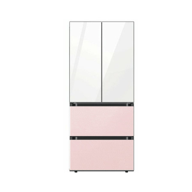 비스포크 김치냉장고 4도어 RQ49C94Y155 (490L, 글램 화이트, 글램 핑크)