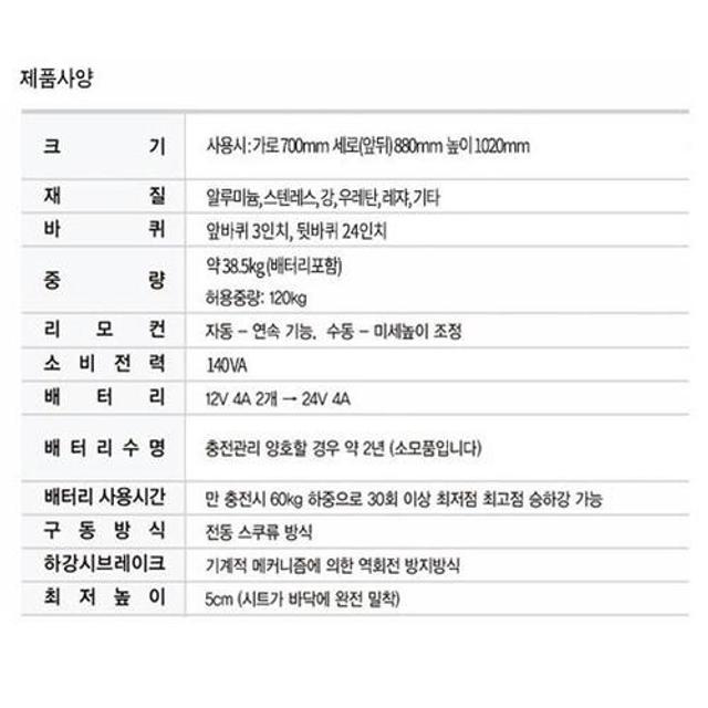 리프트케어 이동식 의료용 환자 전동리프트 휠체어 AFC-1300