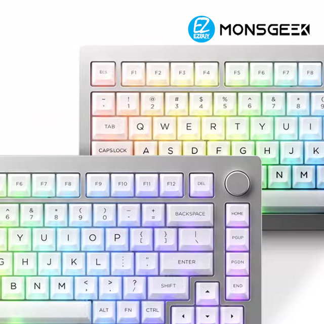 [해외직구] MONSGEEK M1 몬스긱 유선 기계식 키보드 다이얼 노브 커스텀 하우징 DIY 키보드 키트 83키