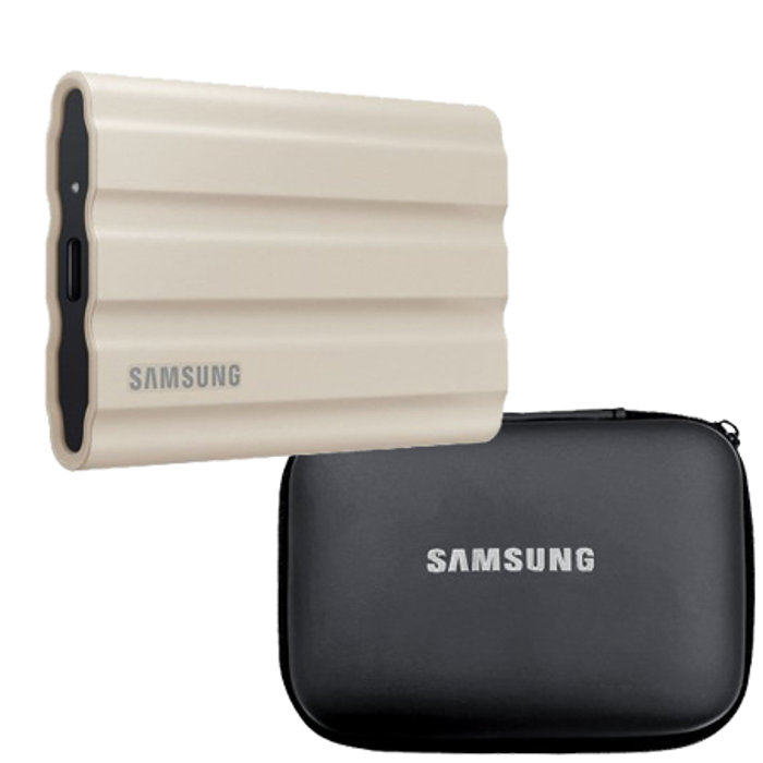 삼성전자 삼성전자 포터블 외장SSD T7 Shield 1TB 베이지 USB 3.2 Gen.2 MU-PE1T0K/WW 정품 파우치 선택