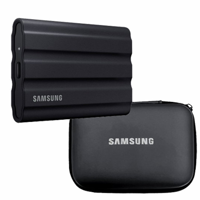 삼성전자 삼성전자 포터블 외장SSD T7 Shield 1TB 블랙 USB 3.2 Gen.2 MU-PE1T0S/WW 정품 파우치 선택