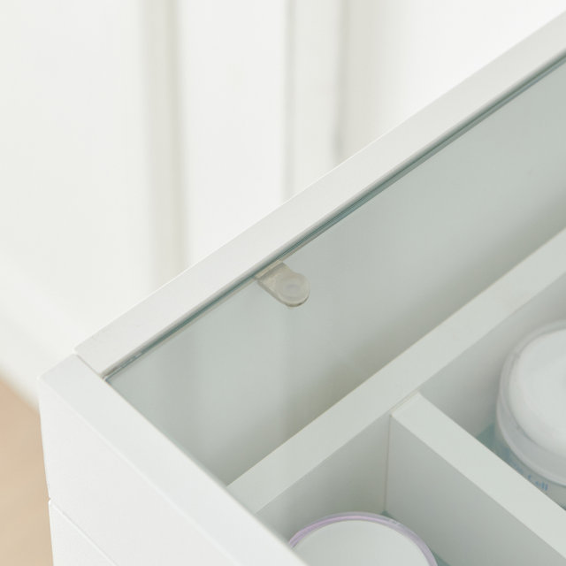 힐다 A형 철제 행거 600 4단 디바이더 서랍 강화유리 시스템행거