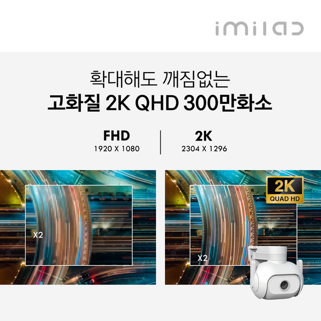 300만화소 IMILAB 360도 회전 실외카메라 EC5