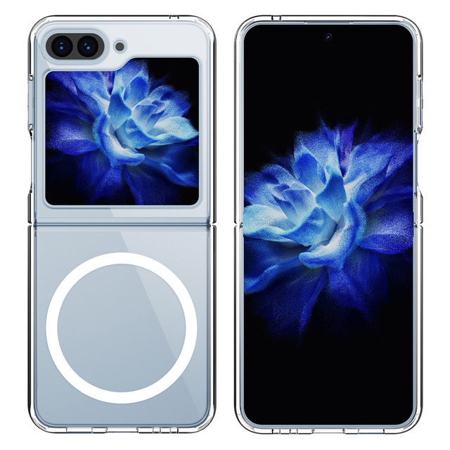 갤럭시 Z플립5 맥세이프 호환 투명 실리콘 마그네틱 자석 케이스 ZF-20214