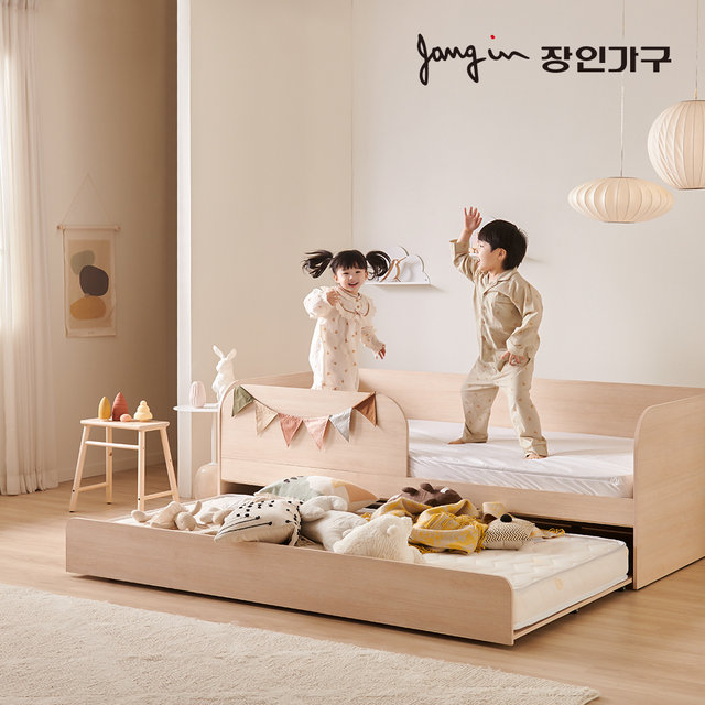 뉴피터 E0등급 저상형 슬라이딩 2단 침대 SS 낮은포켓+파워본넬+가드