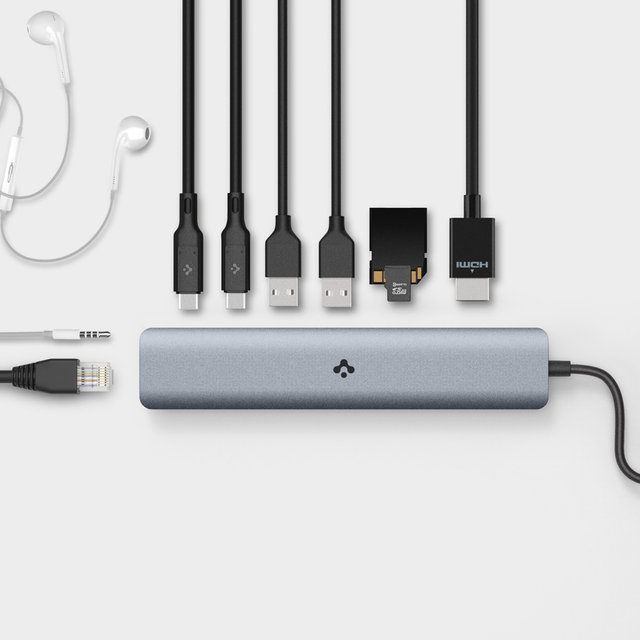 4K 60Hz USB C타입 9in1 멀티 포트 허브 PD2306 (맥북 호환)