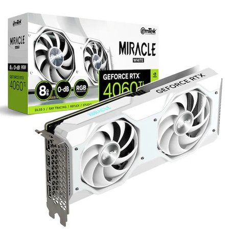 이엠텍 지포스 RTX 4060 Ti MIRACLE WHITE D6 8GB