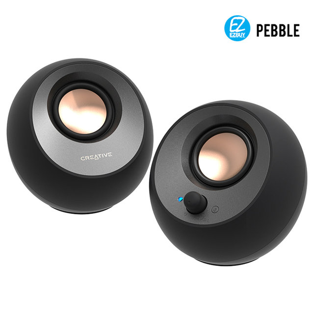 [해외직구] Creative 크리에이티브 페블 PEBBLE V3 블루투스 스피커 / 2.0채널 / 블루투스 5.0 / usb-c to usb-a 변환젠더 포함 / 8w 16W 출력 / 