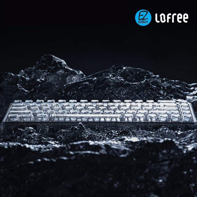 [해외직구] Lofree 로프리 1% 투명 기계식 키보드 유무선 연결 크리스탈 68키 - 투명