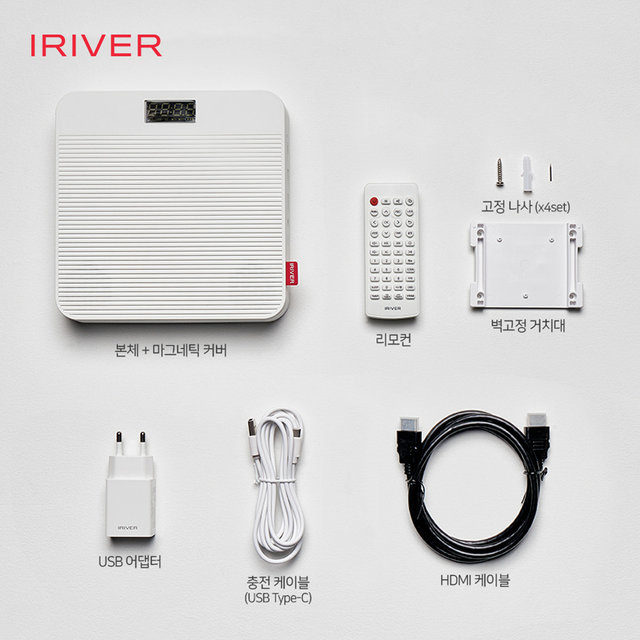 아이이버 IAW-300D 올인원 DVD / CD 플레이어 벽결이형 라디오 블루투스 스피커 리핑 지원