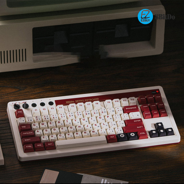 [해외직구] 8BITDO 레트로 기계식 키보드 유무선 핫스왑 87키