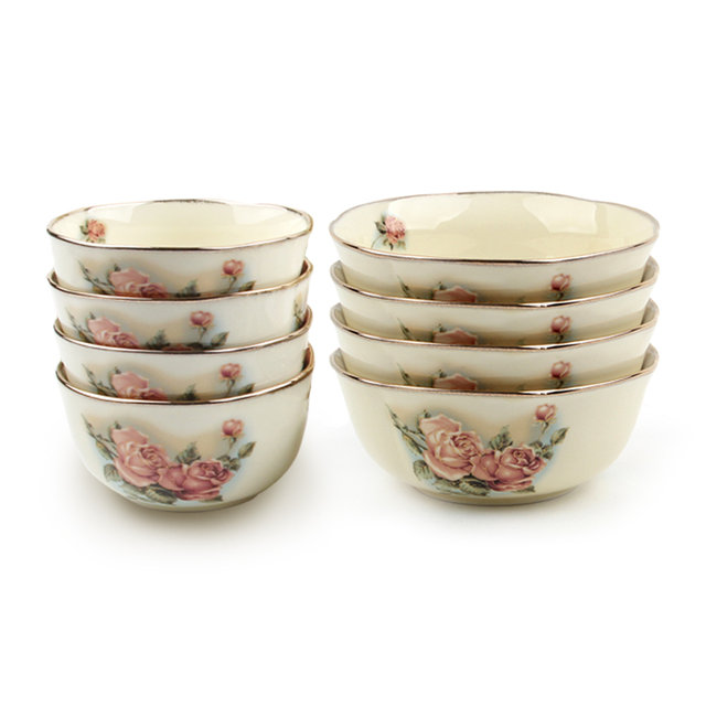퀸로즈 공기+대접 8P set