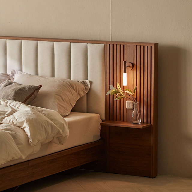 [비밀특가] 로시 패브릭 템바보드 호텔식 수납 침대 Q 프레임