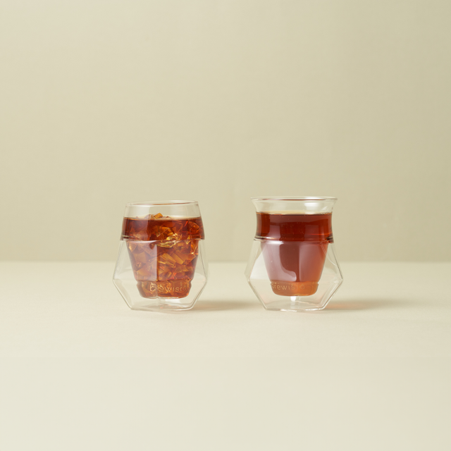 브뤼스타 X 더블월 글라스 아로마 & 테이스트 내열 유리컵 세트 120ml