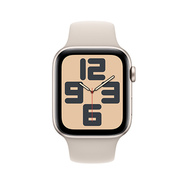 애플워치 SE2 44mm, GPS (스타라이트 알루미늄, 스타라이트 스포츠밴드, M/L) - [MRE53KH/A]