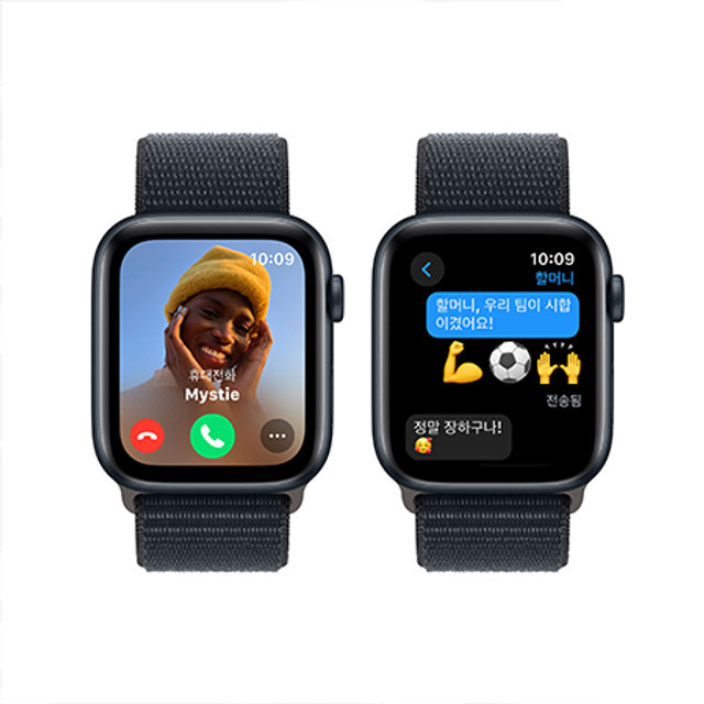 애플워치 SE2 44mm, GPS (미드나이트 알루미늄, 미드나이트 스포츠루프) - [MREA3KH/A]