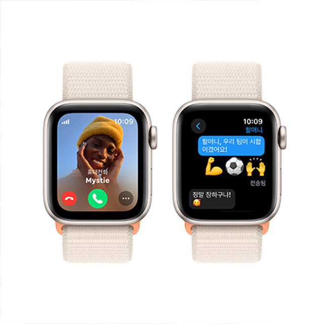 애플워치 SE2 40mm, GPS + Cellular (스타라이트 알루미늄, 스타라이트 스포츠루프) - [MRG43KH/A]