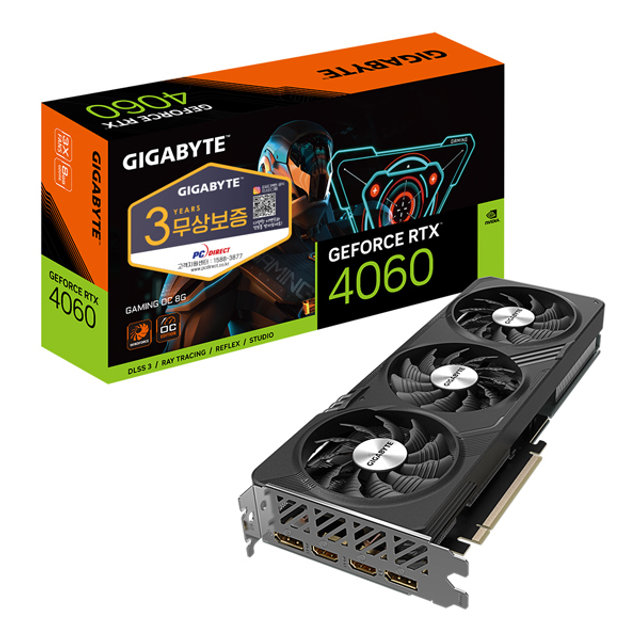 기가바이트 지포스 RTX 4060 GAMING OC D6 8GB 피씨디렉트