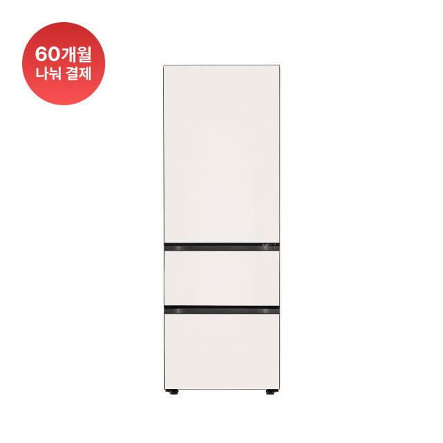 오브제컬렉션 김치냉장고 스탠드형 Z333GBB151 (324L, 글라스, 베이지, 1등급)