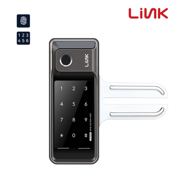 셀프설치 링크 LG-500F 지문인식 단문형 유리문도어락 디지털도어락 
