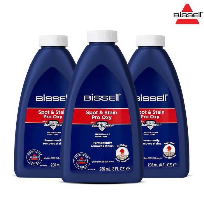 BISSELL 정품 <b>비쎌</b> BISSELL <b>스팟</b><b>클린</b> 전용 프로 옥시 <b>스팟</b>앤스테인 포뮬라 236ml X 3병