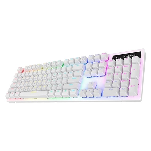 앱코 K560 축교환 레인보우 기계식 키보드 (화이트, 청축)