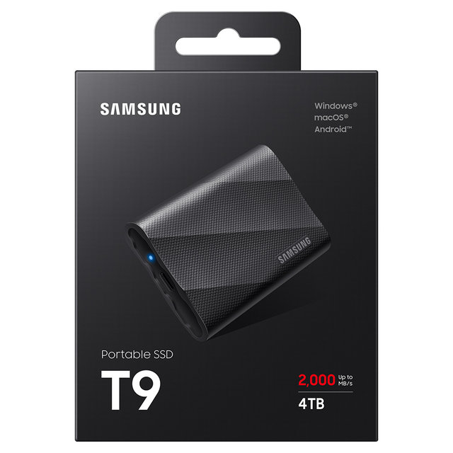 삼성전자 외장하드 삼성 T9 외장SSD 포터블 4TB 4테라 MU-PG4T0B/WW