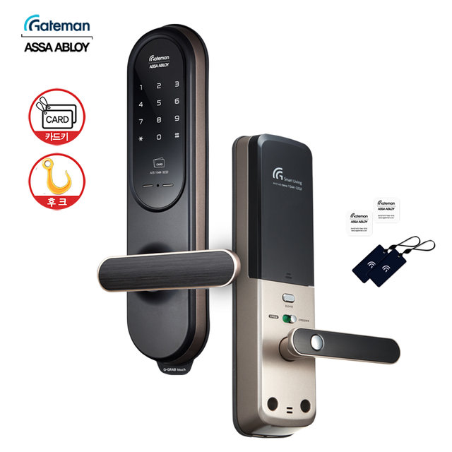 셀프설치 G-GRAB touch+ 후크 카드 번호키 디지털도어락 지그랩