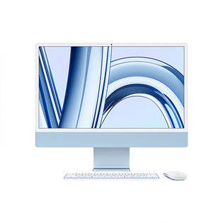 아이맥 24 M3, 8코어 CPU, 10코어 GPU, 512GB SSD - 블루 [MQRR3KH/A]
