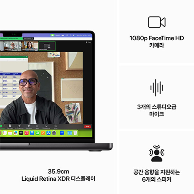 [장기할부] *맥북프로 M3 Pro칩 14형 35.9cm, 11코어 CPU, 14코어 GPU, 18GB RAM, 512GB SSD - 스페이스 블랙 [MRX33KH/A]