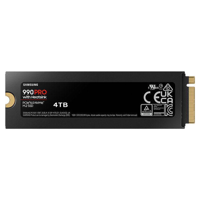 삼성전자 삼성 990 PRO 히트싱크 4TB PCIe 4.0 NVMe TLC 4테라 MZ-V9P4T0CW 공식인증 (정품)