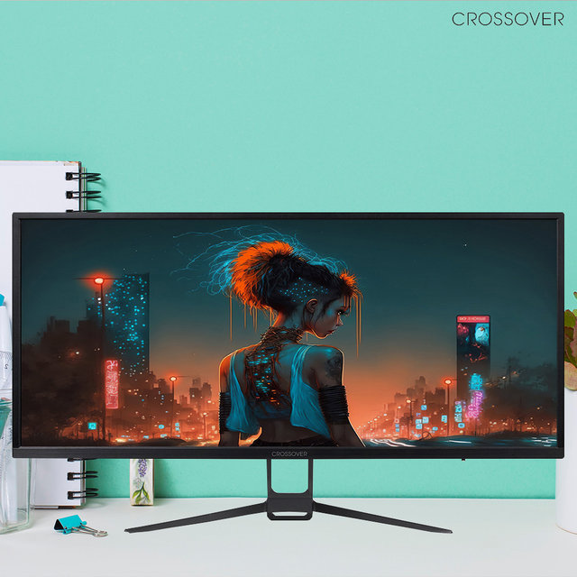 크로스오버 34UC90 86cm WQHD 100Hz HDR 슬림베젤 게이밍 모니터 무결점