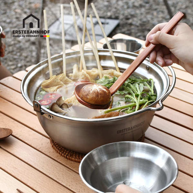 캠핑 인덕션겸용 스텐 전골냄비 26cm 나베 오뎅탕 샤브샤브냄비