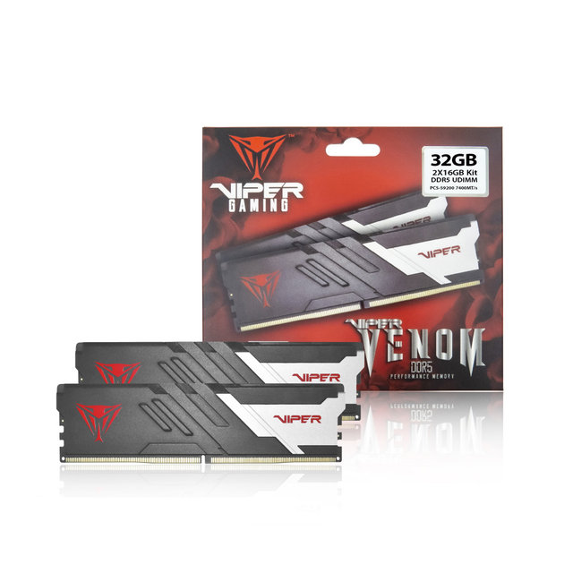패트리어트 DDR5 32G PC5-59200 CL36 VIPER VENOM 7400MHz 16Gx2 듀얼패키지 파인인포 (하이닉스 칩 내장)