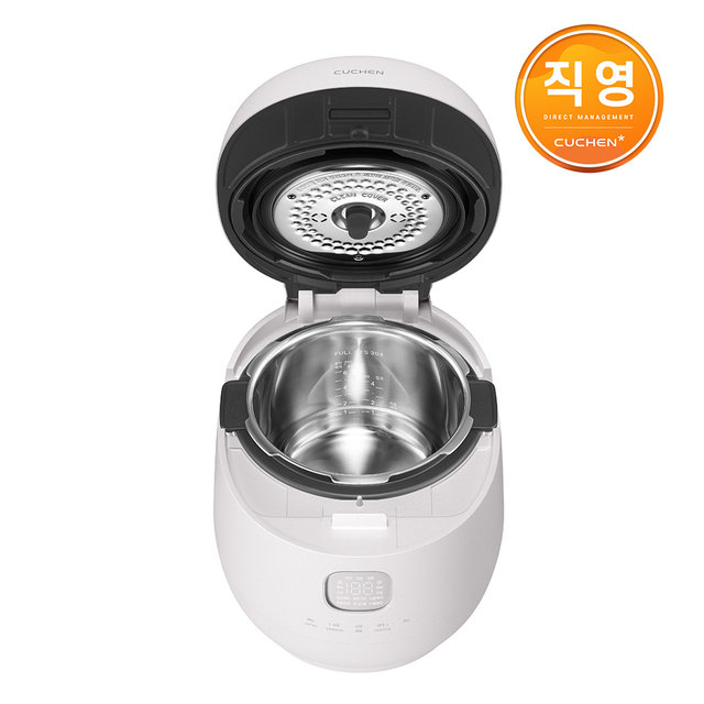 쿠첸 Brain 블라썸 화이트 풀스텐 듀얼프레셔 10인용 IH전기압력밥솥 CRH-TWS1010BW