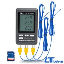 LUTRON 루트론 계측기 3채널 온도측정기 엑셀 데이터 추출 MTM-380SD 3점 온도측정