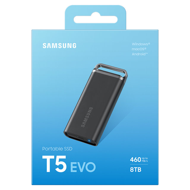 삼성전자 공식인증 포터블 외장 SSD T5 EVO 8TB MU-PH8T0S/WW