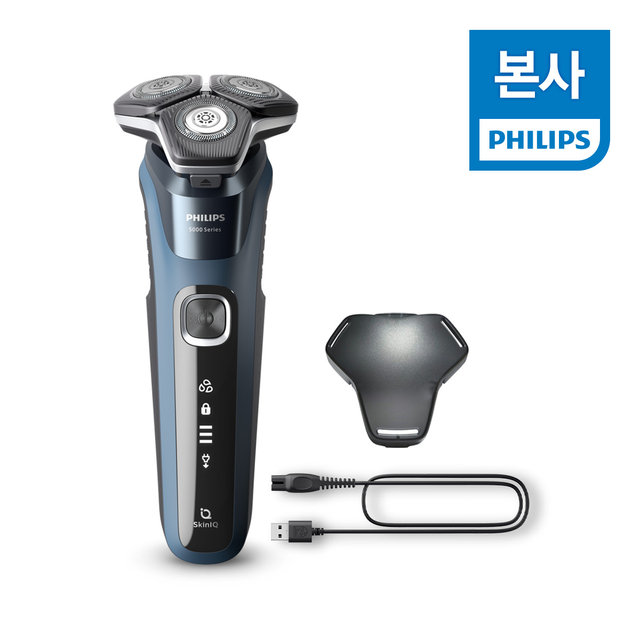 필립스 Philips SkinIQ 5000 시리즈 전기면도기 S5880/28 블루(실혜택가 11만원대)