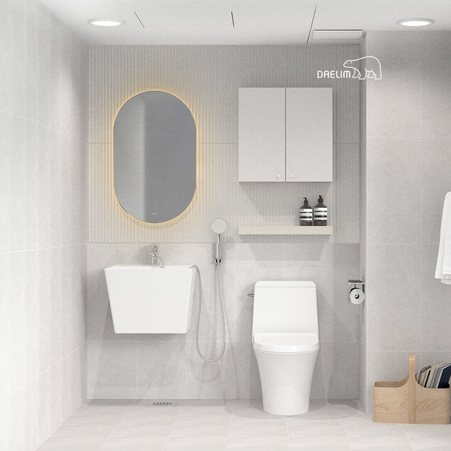 [웨딩페어 단독혜택]대림바스 무드웨이브 LED 거울형 소형욕실 리모델링