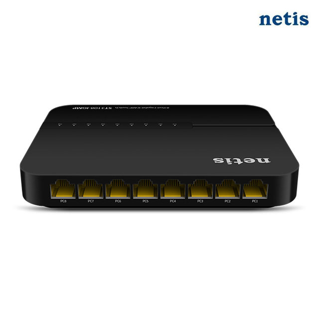 netis ST3108-IGMP 8포트 기가 스위칭허브 네트워크 확장 GiGA-Lite