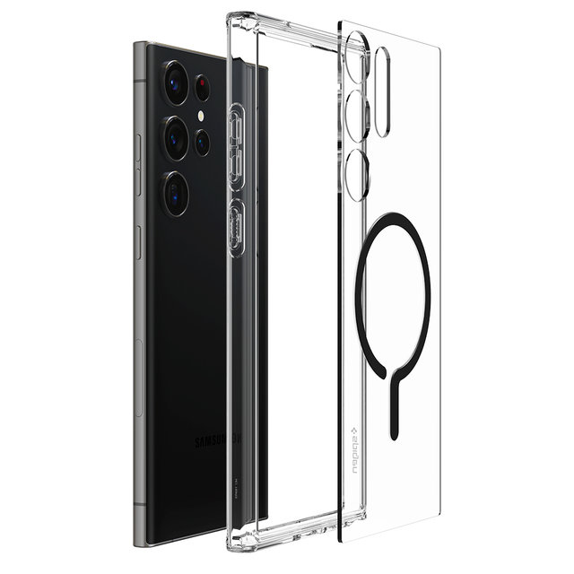 갤럭시S23 울트라 케이스 투명 맥세이프 울트라하이브리드 원탭링
