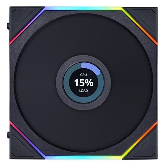 리안리 UNI FAN TL LCD 140 리버스 시스템쿨러 블랙