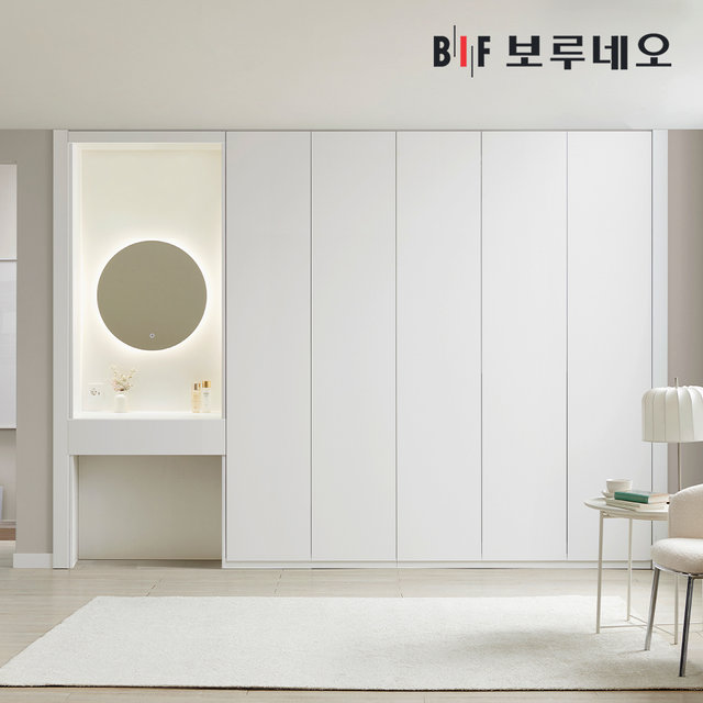 레스 무몰딩 맞춤시공 여닫이 붙박이장 360cm