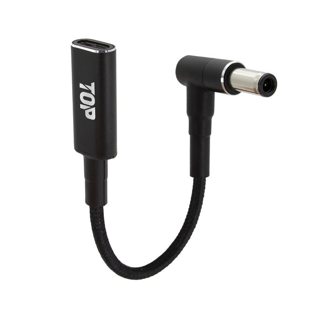HDTOP C타입 to DC PD100W 노트북 충전 젠더 15CM 6.5x3.7 HT-CL058