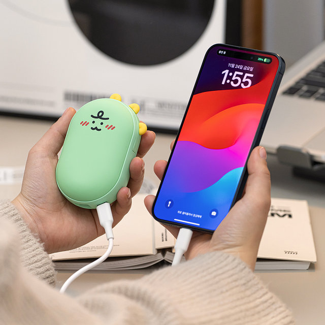 니니즈 조약돌 손난로 보조배터리 5000mAh C타입 충전