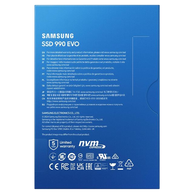 삼성전자 삼성 990 EVO NVMe M.2 SSD 1TB MZ-V9E1T0BW 공식인증 (정품)